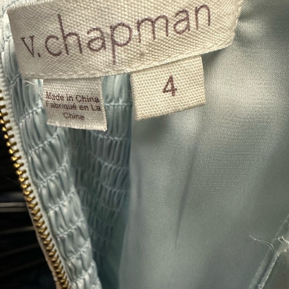 V. Chapman June gown in Ballard blue Baroque Floral size 4 - Picture 8 of 8